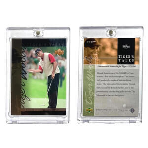 Original 2001  Tiger Woods Upper Deck  Tiger's Tales ROOKIE Card w/Case